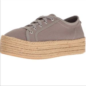 Steve Madden hampton grey platform espadrille sneakers 9